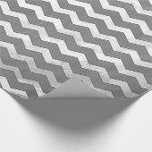 Slate Gray Chevron Pattern Cadeaupapier (Hoek)