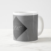 Slate Gray Monogram Jumbo Mok (Voorkant rechts)