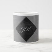 Slate Gray Monogram Jumbo Mok (Voorkant)