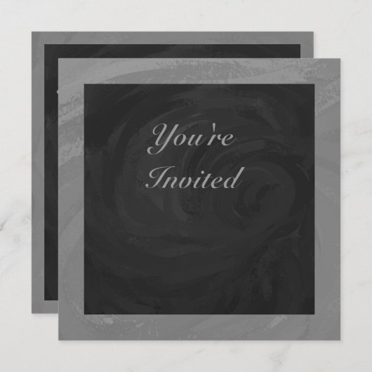 Slate Gray Monogram Kaart (Voorkant / Achterkant)