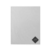 Slate Gray Monogram Notitieblok (Gedraaid)