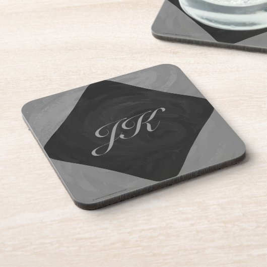 Slate Gray Monogram Onderzetter (Linkerzijde)