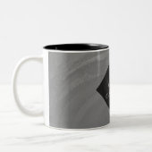 Slate Gray Monogram Tweekleurige Koffiemok (Links)