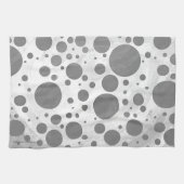 Slate Gray Polka Dot Pattern Theedoek (Horizontaal)
