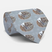 Slate Greetings Gray Nuthatch Songbird Seasons Stropdas (Opgerold)
