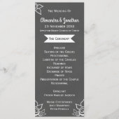 Slate Grey Chalk Style Flat Wedding Program Programma (Voorkant)