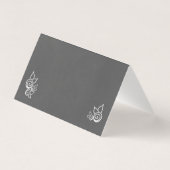 Slate Grey Chalk Style Weddenschap Bedankt Kaart (Achterkant)