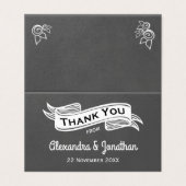Slate Grey Chalk Style Weddenschap Bedankt Kaart (Buitenkant ongevouwen)