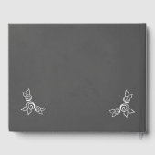 Slate Grey Chalk Style Weddenschap Gastenboek (Achterkant)