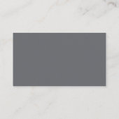 Slate Grey Monogrammed Professional Visitekaartje (Achterkant)