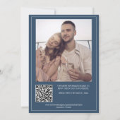 Slate Grey rustieke chique alles-in-één bruiloft Kaart (Achterkant)