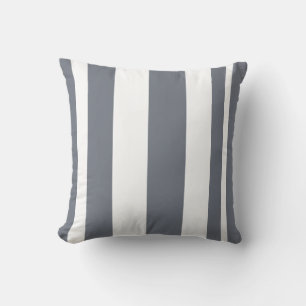Slate Grey Striped werpen kussen