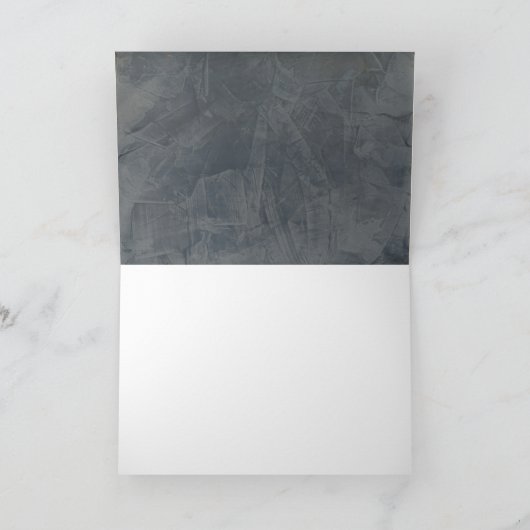 Slate Grey Stucco Dank u Bedankkaart (Binnen)