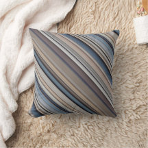 Slate Pebbles Blauw en Bruin Stripe en Plaid