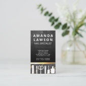 Slate Rock | Goudmetaalstrim | Manicure Tools Visitekaartje (Staand voorkant)