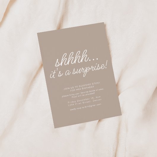 Slate Surprise Anniversaire Fête Invitation