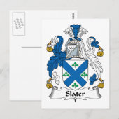 Slater Family Crest Briefkaart (Voorkant / Achterkant)