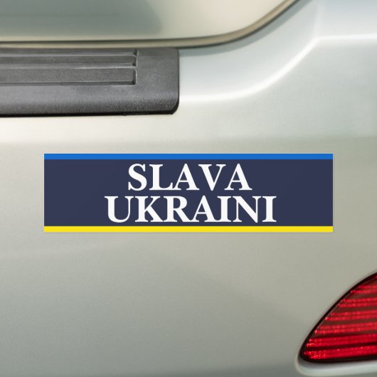 Slava Ukraine Bumpersticker (Op auto)