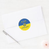 Slava Ukraine glorie Oekraïense oorlogssymbool pat Ronde Sticker (Envelop)