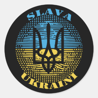 Slava Ukraine Ronde Sticker