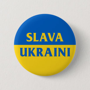 Slava Ukraine slava oekraïne Button vlag Oekraïn