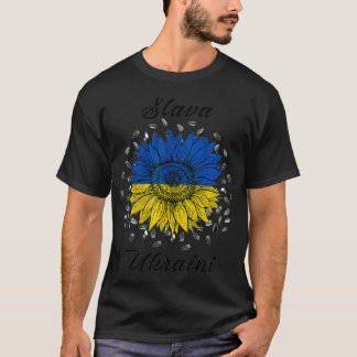 Slava Ukraine Sunflower Ik sta bij de Oekraïense v T-shirt