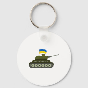 Slava Ukraini Eer aan Oekraïense Leger Tank Met Oe Sleutelhanger