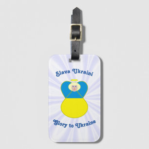 Slava Ukraini Eer aan Oekraïne Engel Bagagelabel