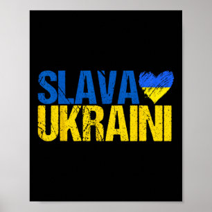 Slava Ukraini Eer aan Oekraïne  Poster