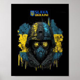 Slava Ukraini -eer aan Oekraïne Poster