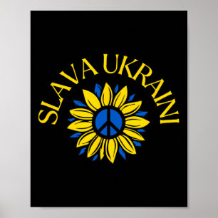 Slava Ukraini Eer aan Oekraïne Sta achter Oekraïne Poster