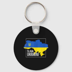 Slava Ukraini Eer aan Oekraïne T-shirt Ik sta met Sleutelhanger