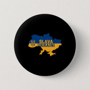 Slava Ukraini Eer aan Oekraïne T-shirt Ondersteun Ronde Button 5,7 Cm