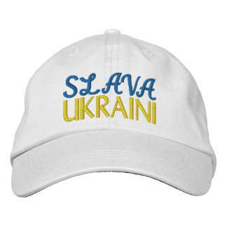 SLAVA UKRAINI "Glorie aan Oekraïne" Blauw Geel Wit Geborduurde Pet
