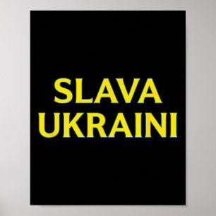 Slava Ukraini – Krachtige Oekraïense Kleuren Steun Poster