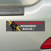 SLAVA UKRAINI SE SOUVIENT DE BUCHA BUMPER STICKER (En voiture)