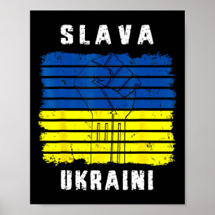 Slava Ukraini Steun Oekraine Vintage Oekraïense Vl Poster