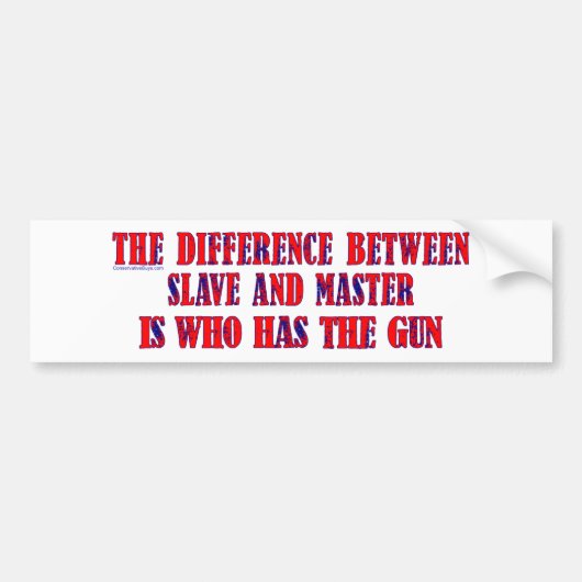 Slave en Master Bumpersticker (Voorkant)
