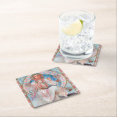 Slavia, Mucha Vierkante Kartonnen Onderzetter (Insitu)