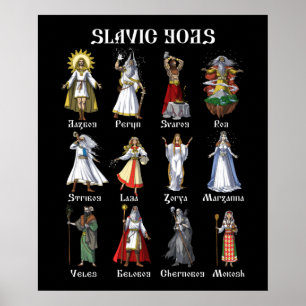 Slavic Mythology Gods Poster