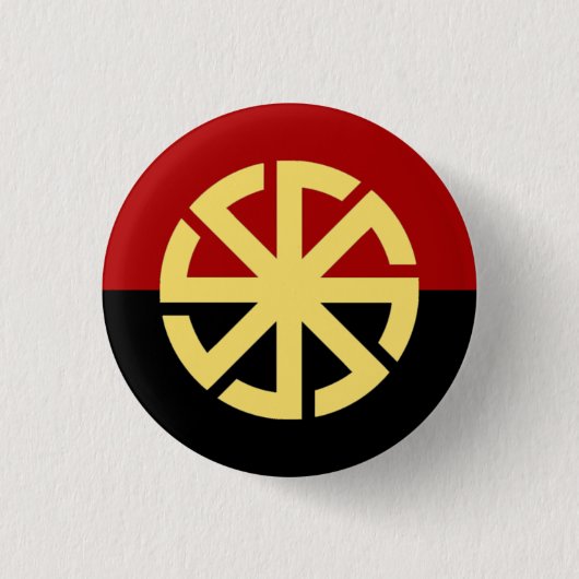 Slavic Sun Wheel Badge Ronde Button 3,2 Cm (Voorkant)