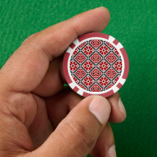 Slavische Etnische Borduurwerk, Balkan Traditionee Poker Chips