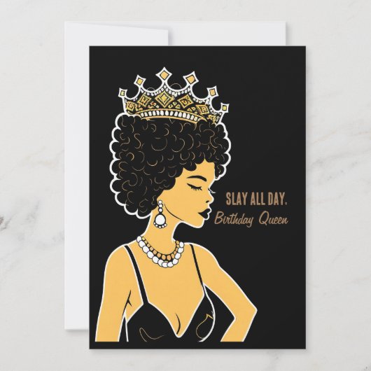 Slay All Day" Carte d'anniversaire pour la reine d (Devant)