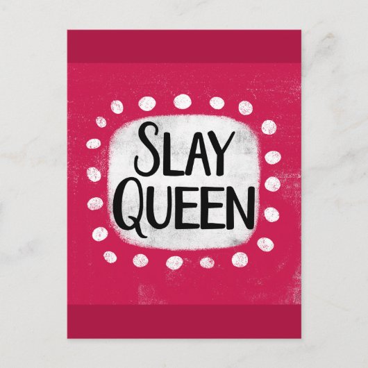 Slay Queen Briefkaart (Voorkant)