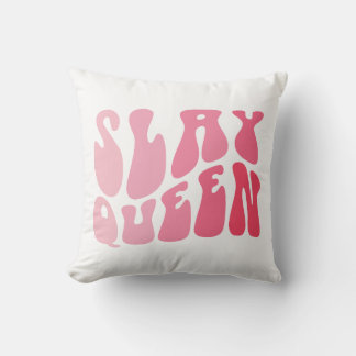 Slay Queen Slang Zelfvertrouwen Flawless Grappig Kussen