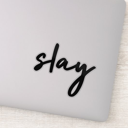 Slay | Stijlvolle, moderne, minimalistische laptop Sticker (Detail)