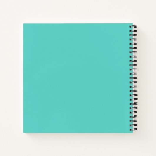Slay | Trendy Stylish Modern Minimalist Cyan Green Notitieboek (Achterkant)