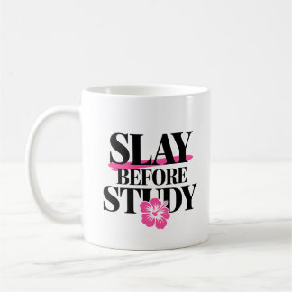 Slay Voor Studie Sassy Roze En Zwart Meisje Koffiemok