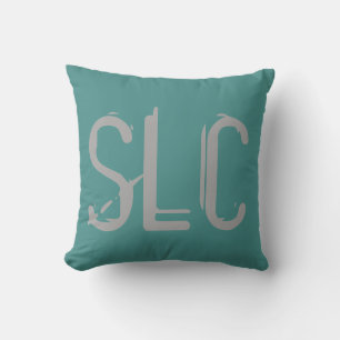 SLC Airport Grunge Typografie Kussen