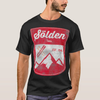 Slden Tirol Oostenrijk Winter Apres Ski Sport Retr T-shirt